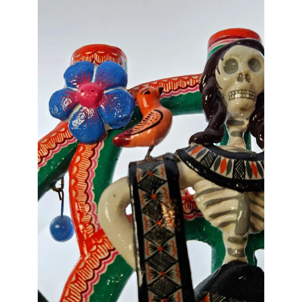 VTG Tree of Life & Death Catrina Candelabra Jorge Mercado Castillo Izucar Mexico